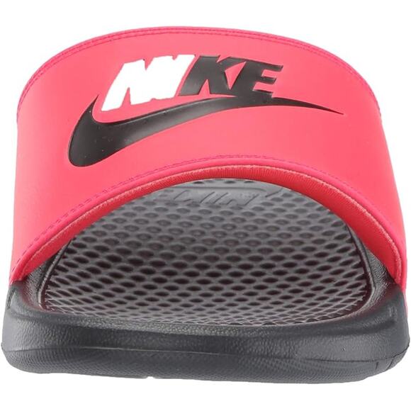 NWT Nike Men\'s Benassi Just Do It Sandal, red Orbit/Black-Anthracite, 13